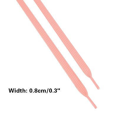 Women's Solid Color Flat Shoelaces Athletic Shoestrings 2 Pairs for Sneakers 55.1"