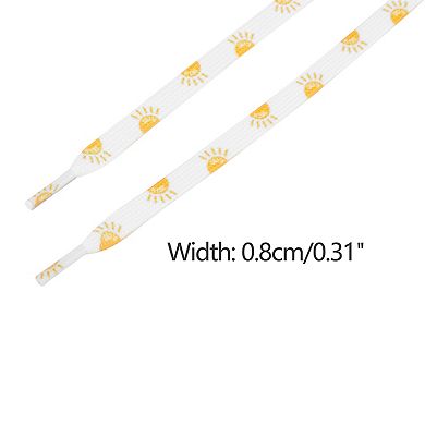 Women's Sneakers Orange Flat Shoelaces Gradient Athletic Shoelaces 1 Pair 47.2"