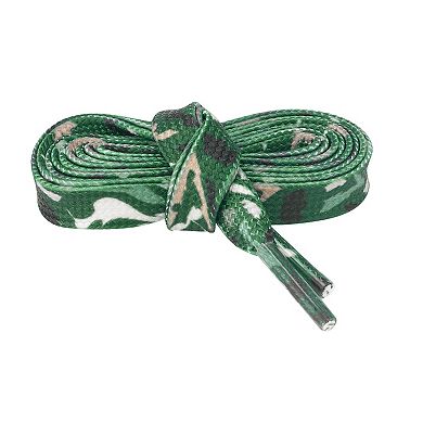 Women's Thin Flat Contrast Color 0.3'' Wide Camouflage Laces 1 Pair 39.4"