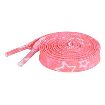 Women's 1 Pair Tie-Dye Stars Flat Shoelaces for Shoestrings for Hiking Shoes 55.1"