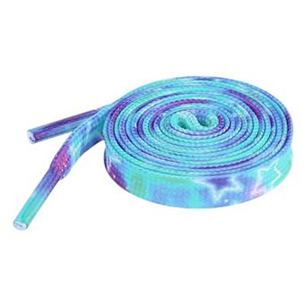 Women's Tie-Dye Stars Flat Shoelaces for Shoestrings for Hiking Shoes 55.1"