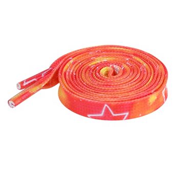 Women's Tie-Dye Stars Flat Shoelaces for Shoestrings for Hiking Shoes 55.1"