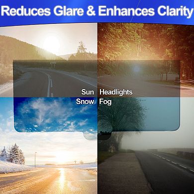 Universal Car Sun Visor Extender with Polarized Anti-Glare - UV Protection for Driving