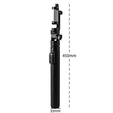 Portable Tripod with Universal Mobile Phone Clip, Selfie Stick, 7-Section Extendable Tripod