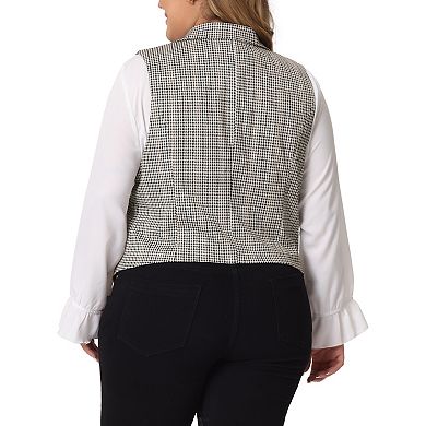 2 Pcs Women's Plus Size Waistcoat Vest Vintage Vest Button Steampunk Dress Jacquard Jacket