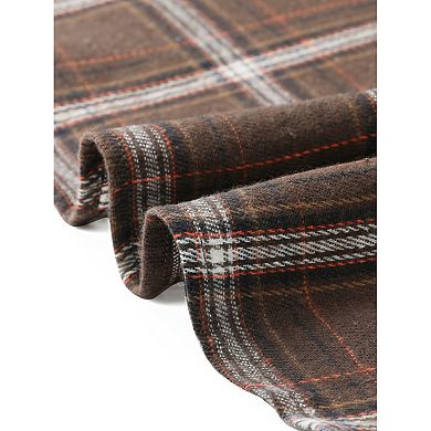 2 Pcs Women's Plus Size A Line Knee Length Plaid Flare Skirt
