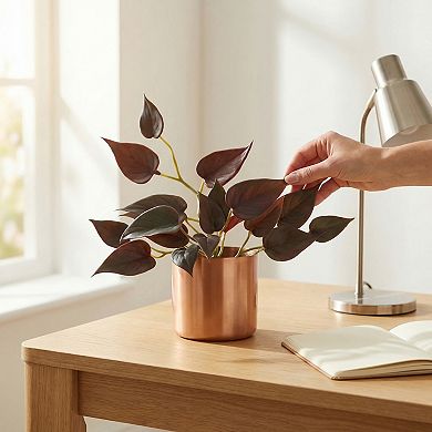 Artificial Anthurium Leaves, Real Touch Soft Rubber Faux Greenery Stems for Home Office Decor 6.7"H