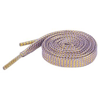 Women's Shiny Wavy Flat Shoelaces Sequin Shoestrings for Sneakers 2 Pairs 39.4"