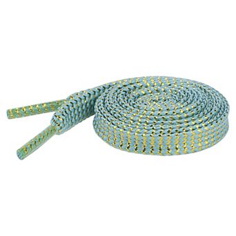 Women's Shiny Wavy Flat Shoelaces Sequin Shoestrings for Sneakers 2 Pairs 55.1"