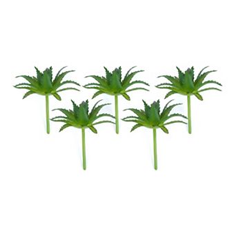 5 pc Realistic Artificial Air Plants 2.8" Mini Faux Tillandsia Bromeliad Flocked Soft PE Greenery