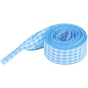 Women's 2 Pairs Flat Two-Tone Checkered 0.6" Wide Shoelaces for Sneakers 47.2"