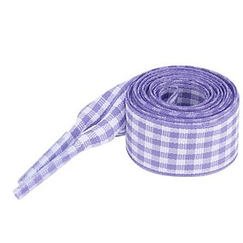 Women's 2 Pairs Flat Two-Tone Checkered 0.6" Wide Shoelaces for Sneakers 47.2"