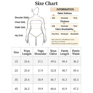 2 Sets Women's Plus Size Pajama Set Short Sleeve Elastic Soft Pants with Pockets Nightwear Sleepwear