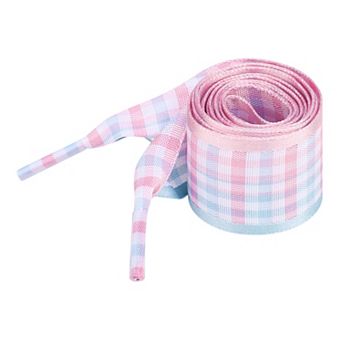 Women's Wide Flat Shoelaces Plaid Fantastic Shoe Laces for Sneaker 2 Pairs 55.1"