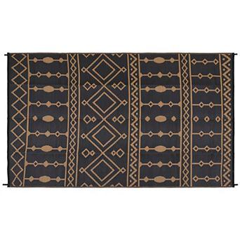 Outdoor Plastic Mat Bohemian Flowing Diamond