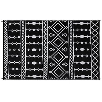 Outdoor Plastic Mat Bohemian Flowing Diamond