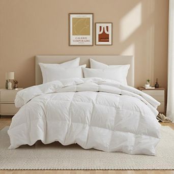 Unikome Cotton Shell Medium-Weight Goose Feather & Down Comforter