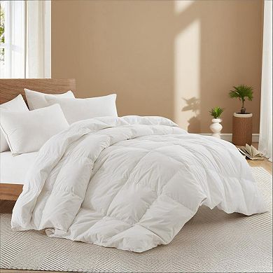 Unikome Cotton Shell Medium-Weight Goose Feather & Down Comforter