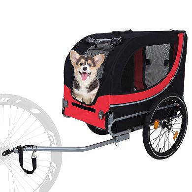 IFMALL Large Capacity Folding Pet Trailer for Outdoor Activities with Dogs