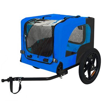 IFMALL Foldable Pet Trailer Carrier for Bicycle Rides with Medium Dogs