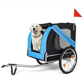IFMALL Large All-Terrain Folding Pet Bike Trailer with 100LB Capacity