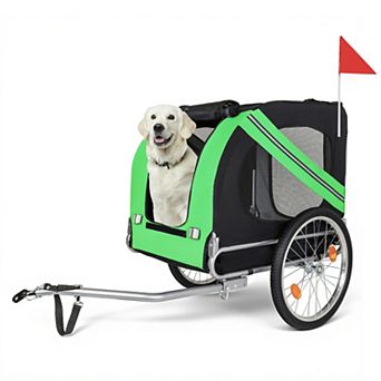 IFMALL Large All-Terrain Folding Pet Bike Trailer with 100LB Capacity
