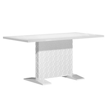 Glossy Wood Telescopic Dining Table
