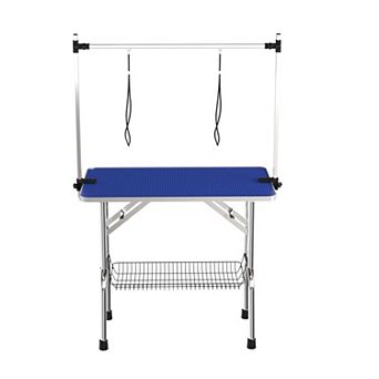 IFMALL Heavy Duty Folding Pet Grooming Table with Adjustable Arm
