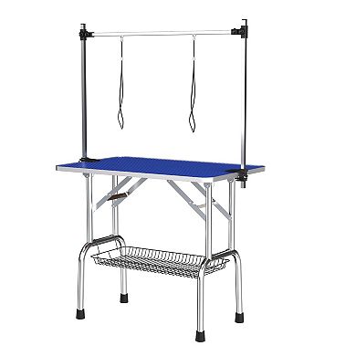 IFMALL Heavy Duty Folding Pet Grooming Table with Adjustable Arm