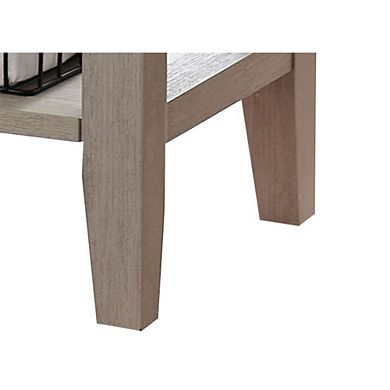 Kings Brand Furniture - Leffler Accent Side End Table with Drawer and Storage Shelf