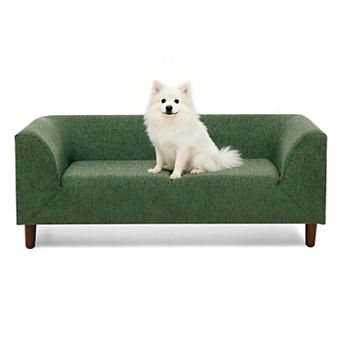 Modern Pet Sofa with Backrest and Armrests for Small or Medium Dogs