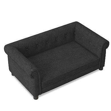 Elegant Elevated Dog Sofa for Small and Medium Dogs, Pet Bed Furniture