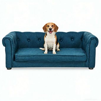Elegant Elevated Dog Sofa for Small and Medium Dogs, Pet Bed Furniture