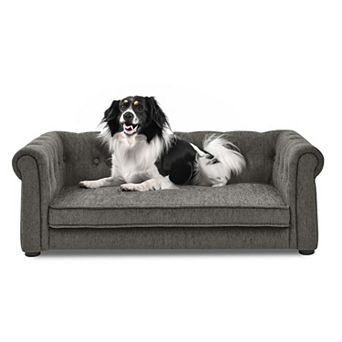 Elegant Elevated Dog Sofa for Small and Medium Dogs, Pet Bed Furniture