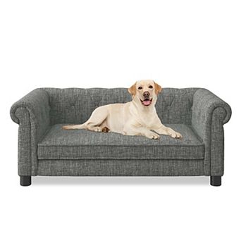 Elegant Elevated Dog Sofa for Small and Medium Dogs, Pet Bed Furniture