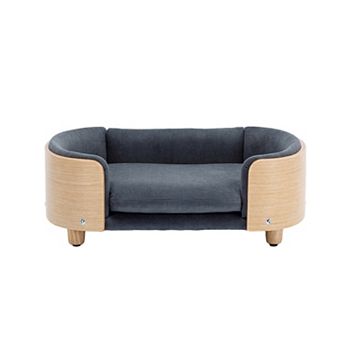 Scandinavian Elevated Pet Sofa Solid Wood Mid Size