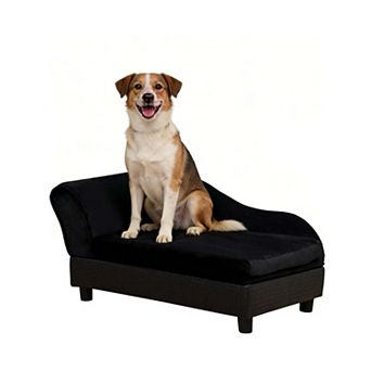 Small Dog Sofa with Hidden Storage, 3" Plush Cushion Pet Furniture