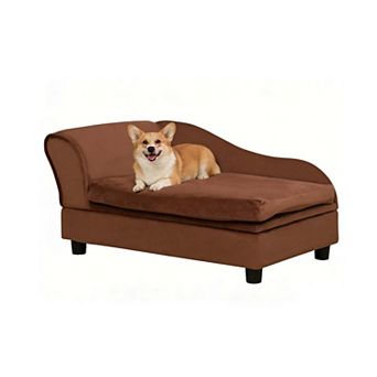 Small Dog Sofa with Hidden Storage, 3" Plush Cushion Pet Furniture