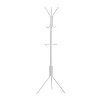 68" Metal Coat Rack with Hanging Bar and 6 Hooks, Umbrella Holder