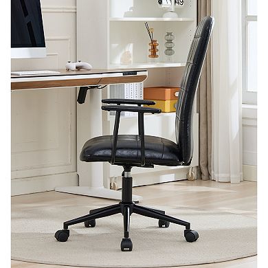 PU leather color office chair, with armrest and high backrest, 360 degree swivel, Ergonomic