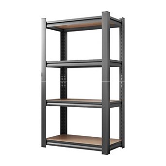 Heavy Duty Storage Rack Adjustable Multi Tier Steel and MDF Organizer