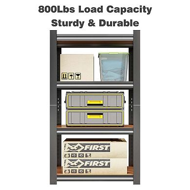 Heavy Duty Storage Rack Adjustable Multi Tier Steel and MDF Organizer