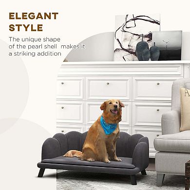 Velvet Large Dog Sofa with Pearl Design