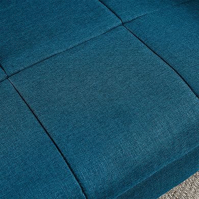 Elevated Linen Dog Sofa with Armrest and Backrest for Large Dogs