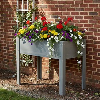 40x20x31 inch Raised Garden Bed with Legs, Elevated Wooden Planter Box for Outdoor Plants