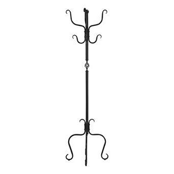 74" Metal Freestanding Coat Rack 8 Hooks Hall Tree Entryway Bedroom