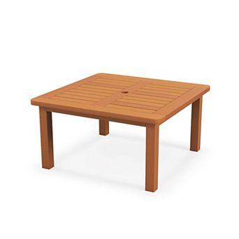 Teak Wood Patio Table with 2" Umbrella Hole Outdoor