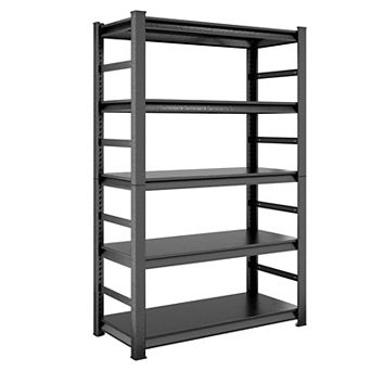 5 tier Heavy Duty Metal Storage Shelving Adjustable Garage Kitchen Rack