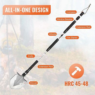 Folding Survival Shovel Multitool Camping Tactical Compact Portable