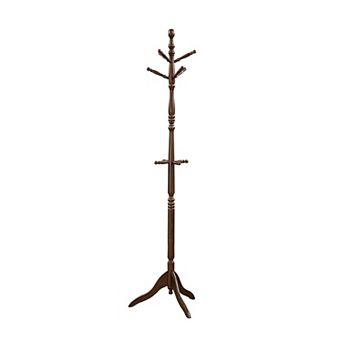 72" Solid Wood Coat Rack 10 Hooks 3 tier Entryway Organizer
